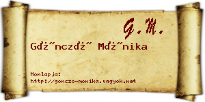 Göncző Mónika névjegykártya